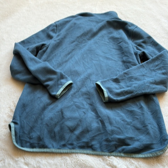 L.L. Bean Blue Full Zip Fleece Jacket Women’s Size Medium Petite - Picture 6 of 7